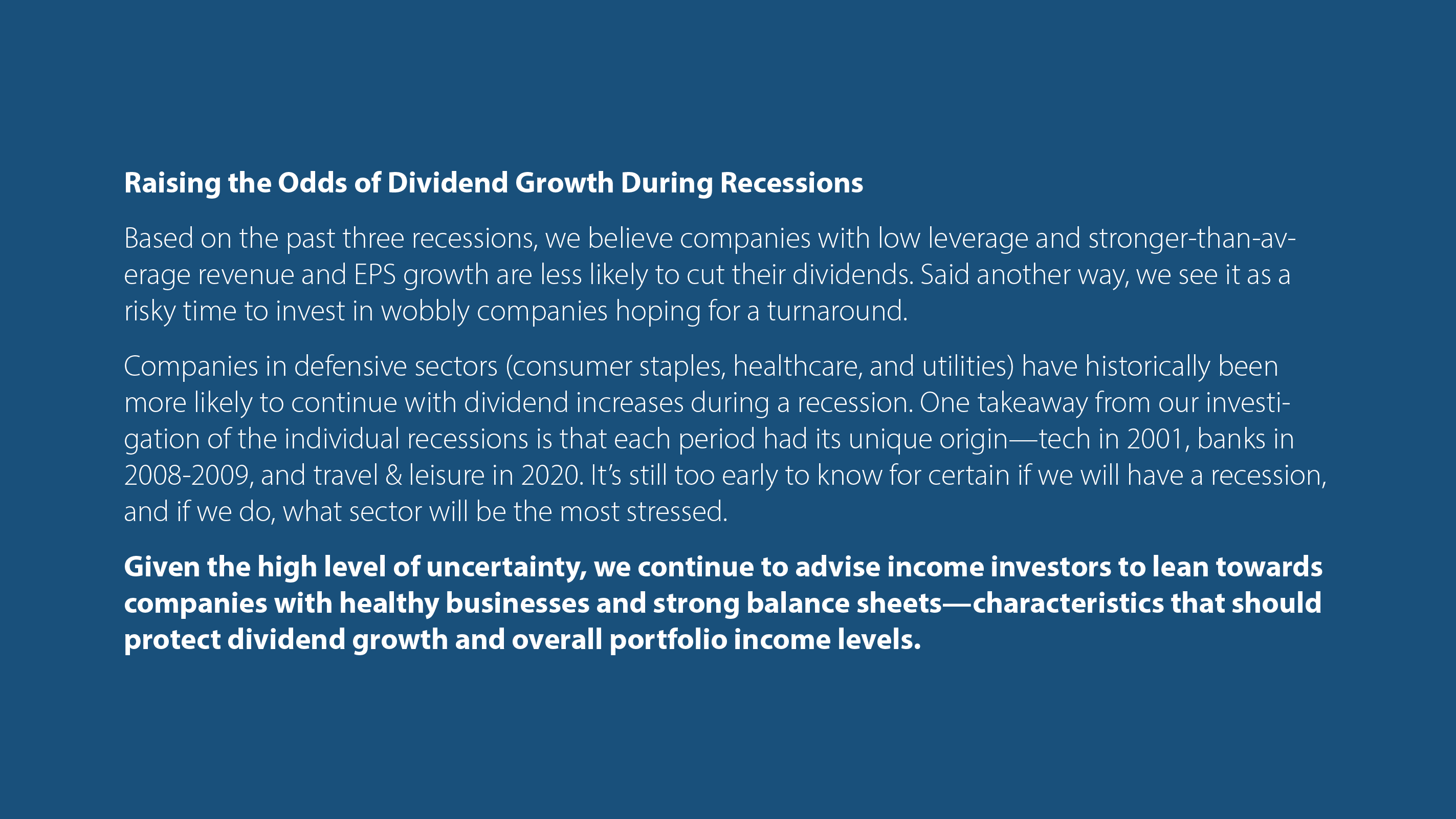 Raising the Odds of Dividend